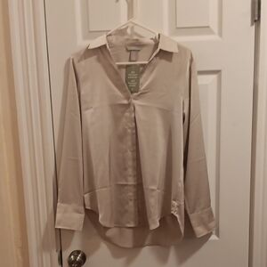 NWT H&M Tan Dress Shirt